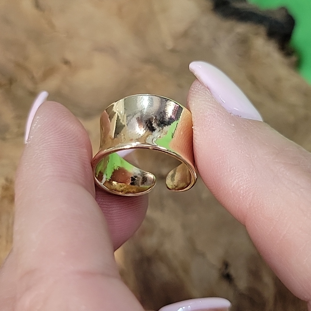 Wide Contour Band Cuff Ring - Picture 7 of 11